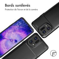 imoshion Coque silicone Carbon Oppo Find X5 Pro - Noir