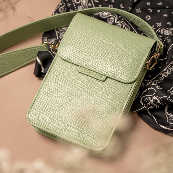 Selencia Sac téléphone serpent Avani Crossbody - Vert