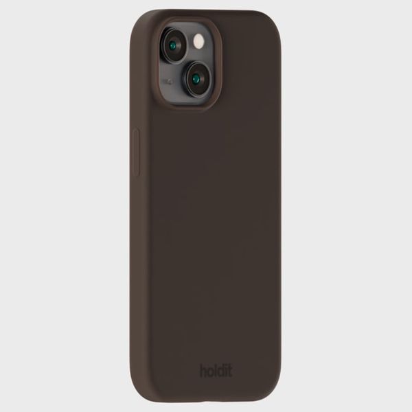 Holdit Coque Silicone iPhone 15 - Chocolate