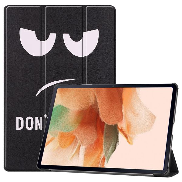 imoshion Coque tablette Design Trifold Galaxy Tab S8 Plus / S7 Plus / S7 FE 5G - Don't touch