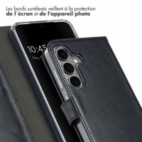 Selencia Étui de téléphone portefeuille en cuir véritable Samsung Galaxy S25 Plus - Noir