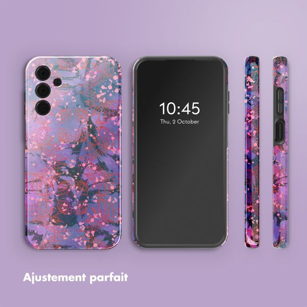 Selencia Coque arrière Vivid Samsung Galaxy A15 (5G) - Fresh Paint Flower Orange