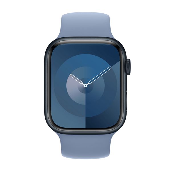 Apple Bracelet Boucle unique en Silicone Apple Watch Series 1 - 9 / SE (38/40/41 mm) | Series 10 / 11 (42 mm) - Taille 6 - Winter Blue
