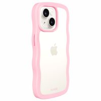 Holdit Coque Wavy iPhone 14/15 Plus - Pink / Transparent