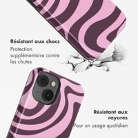 Selencia Coque arrière Vivid Apple iPhone 14 - Wavy Swirl Pink Plum