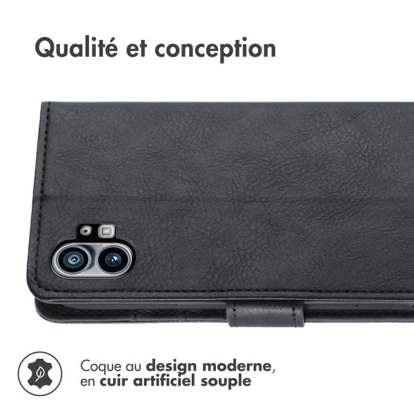 imoshion Étui de téléphone portefeuille Luxe Nothing Phone (1) - Noir