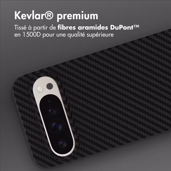 Accezz Coque Kevlar MagSafe Google Pixel 9 / 9 Pro - Noir