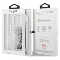 Guess Coque 4G Logo Liquid Glitter iPhone 13 Pro - Silver