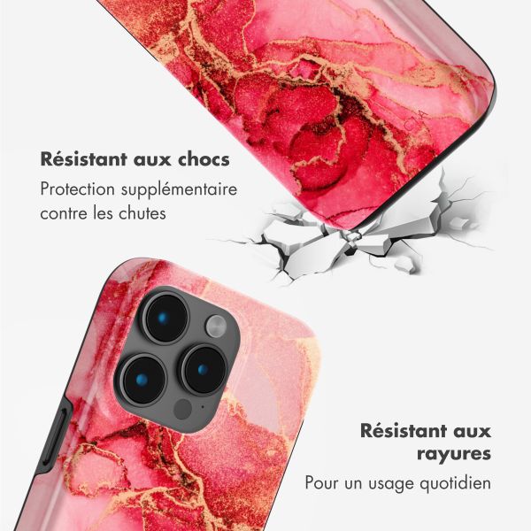 Selencia Coque arrière Vivid Tough avec MagSafe iPhone 15 Pro Max - Rosy Marble