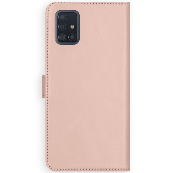 Selencia Étui portefeuille en cuir véritable Samsung Galaxy A51 - Dusty Pink