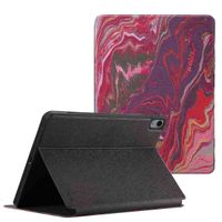 Selencia Coque tablette Vivid Apple iPad Air 11 pouces (2026) M4 / (2025) M3 / (2024) M2 / Air 5 (2022) / Air 4 (2020) - Marble Plum