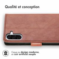 imoshion Étui de téléphone portefeuille Luxe Samsung Galaxy A36 - Brun