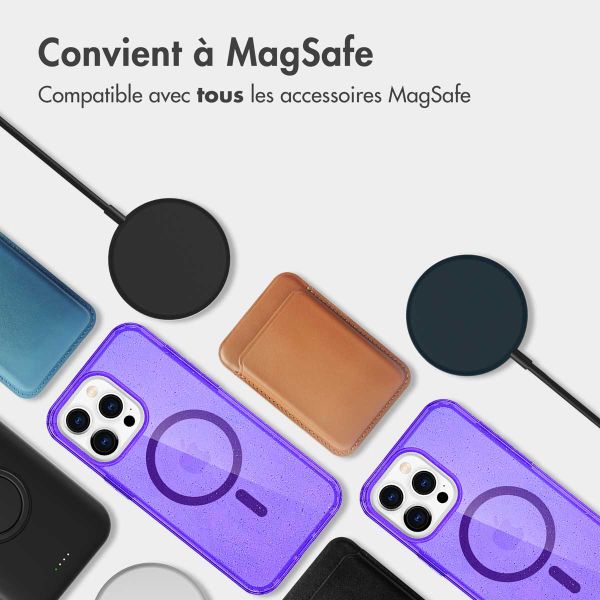 imoshion Coque Sparkle avec MagSafe iPhone 15 Pro Max - Violet