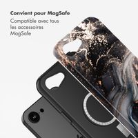 Selencia Coque arrière Vivid avec MagSafe Apple iPhone 16e - Chic Marble Black