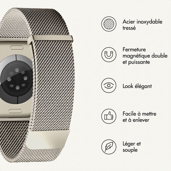 imoshion Bracelet magnétique milanais Apple Watch | 44/45/46/49 mm - Starlight