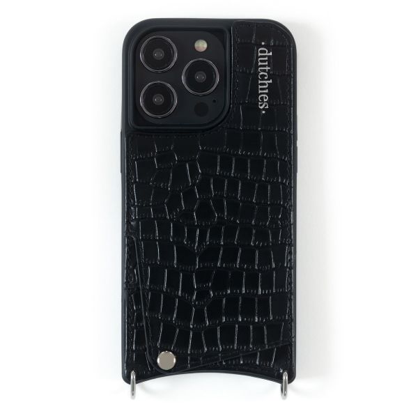 Dutchies Coque avec porte-cartes iPhone 13 Pro - Cordon de téléphone non inclus - Crocodile Chic