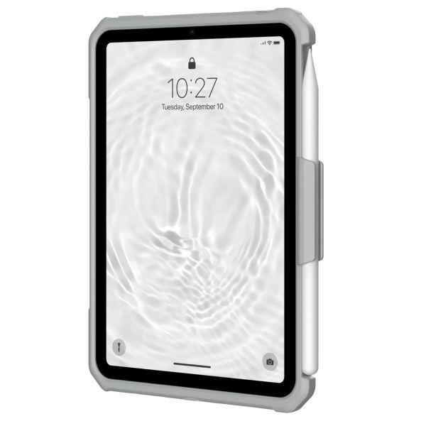 UAG Coque tablette Scout Healthcare avec support et strap Apple iPad Mini 7 (2024) / iPad Mini 6 (2021) - Blanc / Gris