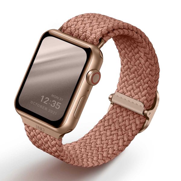 Uniq Bracelet tressé Aspen Apple Watch Series 1 á 10 / SE / Ultra (2) (44/45/46/49 mm) - Rose Pamplemousse