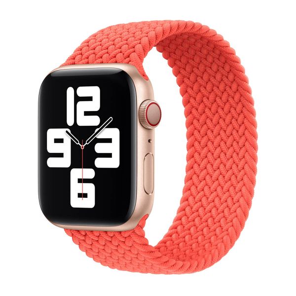 Apple Bracelet Solo tressé Apple Watch | 38/40/41/42 mm - Taille 6 - Electric Orange