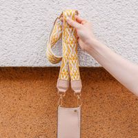 Dutchies Phone Strap - Cordon de téléphone universel réglable - Moroccan Yellow / Beige