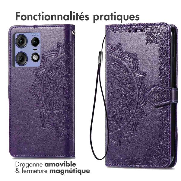 imoshion Etui de téléphone portefeuille Motorola Edge 50 Pro - Violet