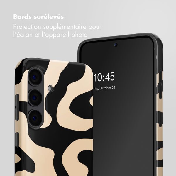 Selencia Coque arrière Vivid avec MagSafe Samsung Galaxy S24 - Art Wave Black