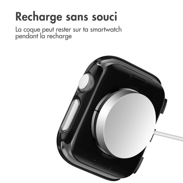 imoshion Coque rigide brillante à couverture complète pour Apple Watch Series 1 / 2 / 3 - 42 mm - Noir