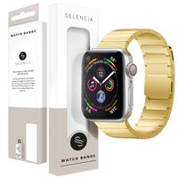 Selencia Bracelet magnétique en acier Apple Watch Series 1-9 / SE - 38/40/41 mm / Series 10 - 42 mm - Dorée