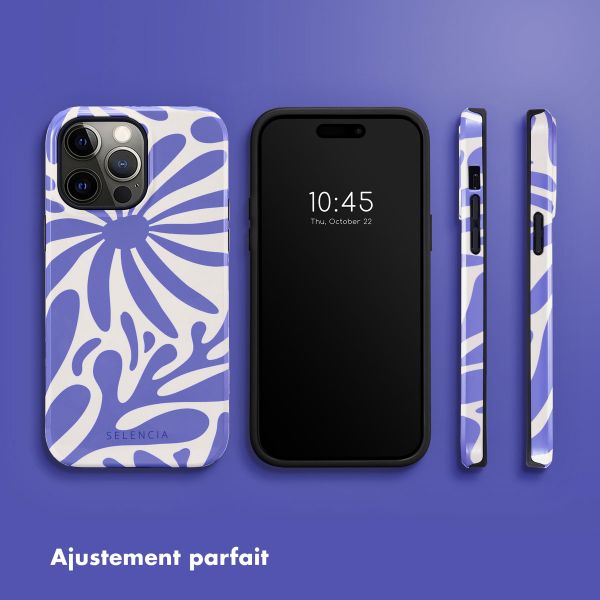Selencia Coque arrière Vivid Apple iPhone 14 Pro Max - Modern Bloom Sapphire Blue