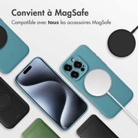 imoshion Coque Couleur avec MagSafe Apple iPhone 15 Pro - Smoke Green