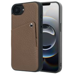 Selencia Coque Riva avec porte-cartes Apple iPhone 16e - Mocha Brown