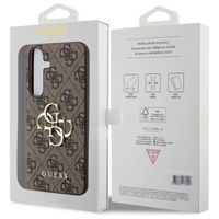 Guess Coque 4G Metal Logo Backcover Samsung Galaxy S24 Plus - Marron