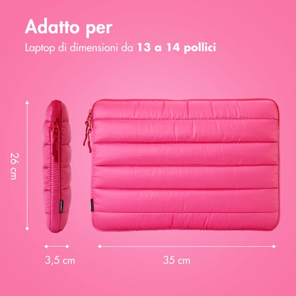 imoshion Pochette ordinateur Puffer 13-14 pouces - Hot Pink