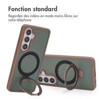 Accezz Coque Ring Stand avec MagSafe Samsung Galaxy S26 - Marron