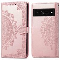 imoshion Etui de téléphone portefeuille Mandala Google Pixel 7 Pro - Rose Dorée