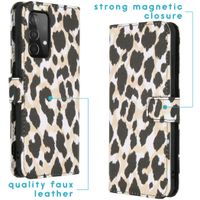 imoshion Coque silicone design Galaxy A72 - Golden Leopard