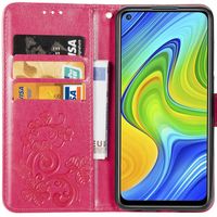 Etui de téléphone Fleurs de Trèfle Xiaomi Redmi Note 9