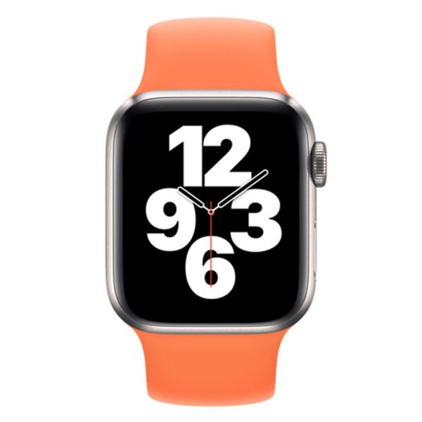 Apple Bracelet Boucle unique en Silicone Apple Watch | 38/40/41/42 mm - Taille 3 - Kumquat