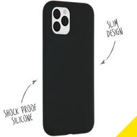 Accezz Coque Liquid Silicone Apple iPhone 11 Pro - Noir