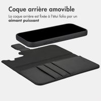 imoshion Étui portefeuille luxe 2-en-1 amovible Apple iPhone 16 - Noir