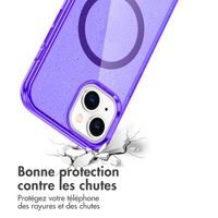 imoshion Coque Pailletée avec MagSafe Apple iPhone 15 - Paillettes Violet