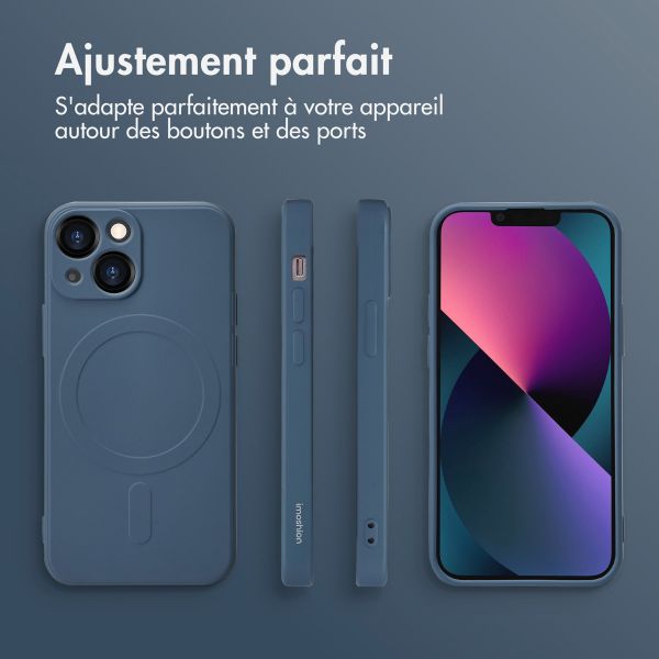 imoshion Coque Couleur avec MagSafe Apple iPhone 13 Mini - Bleu foncé