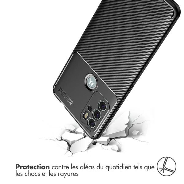 imoshion Coque silicone Carbon Motorola Moto G60s - Noir