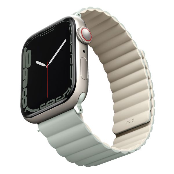 Uniq Bracelet double face Revix Apple Watch Series 1 á 10 / SE / Ultra (2) (44/45/46/49 mm) - Sauge/Beige