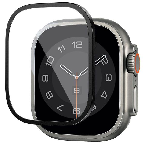 WiWu Protecteur d'écran avec bord en verre trempé Easy Install Apple Watch Series 7-9 - 41 mm - Noir