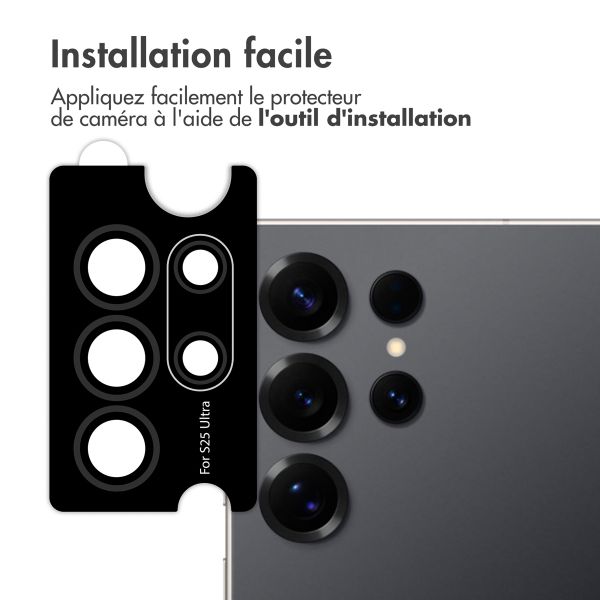 imoshion Lot de 2 protections d'objectif de caméra Samsung Galaxy S25 Ultra - Titanium Black