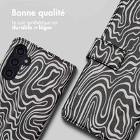 imoshion Étui de télephone portefeuille Design Samsung Galaxy A14 (5G/4G) - Black And White
