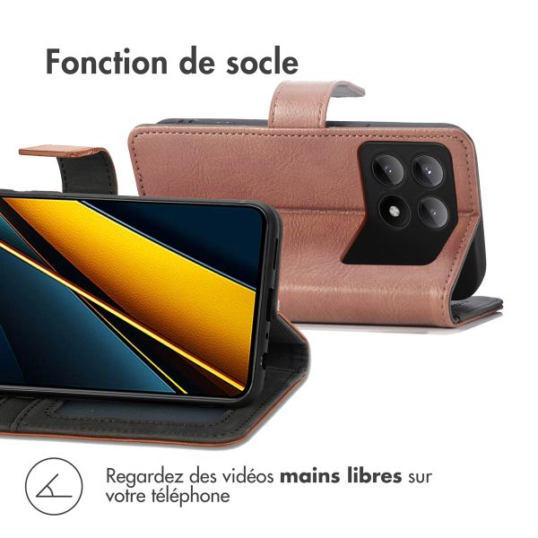 imoshion Étui de télephone portefeuille Xiaomi Poco X6 Pro - Marron