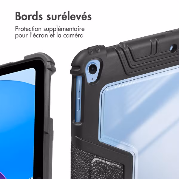 Accezz Coque tablette Rugged Trifold Apple iPad 11 (2025) 11 pouces A16 / iPad 10 (2022) 10.9 pouces - Noir