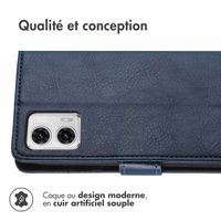 imoshion Étui de télephone portefeuille Motorola Moto G73 - Bleu foncé
